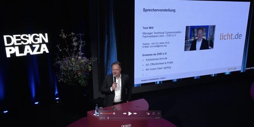 Video-Vortrag von Toni Will (licht.de/ZVEI) auf der Light + Building 2024