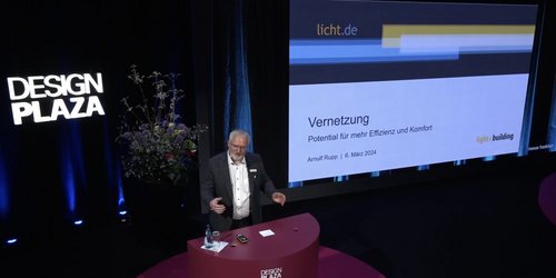 Video-Vortrag von Arnulf Rupp von Inventronics auf der Light + Building 2024