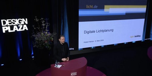 Video-Vortrag von Robert Heinze von Relux Informatik auf der Light + Building 2024